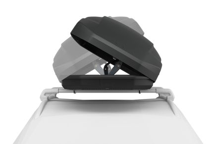 Otwieranie dwustronne w Thule Pulse 2 — łatwy dostęp z obu stron auta.